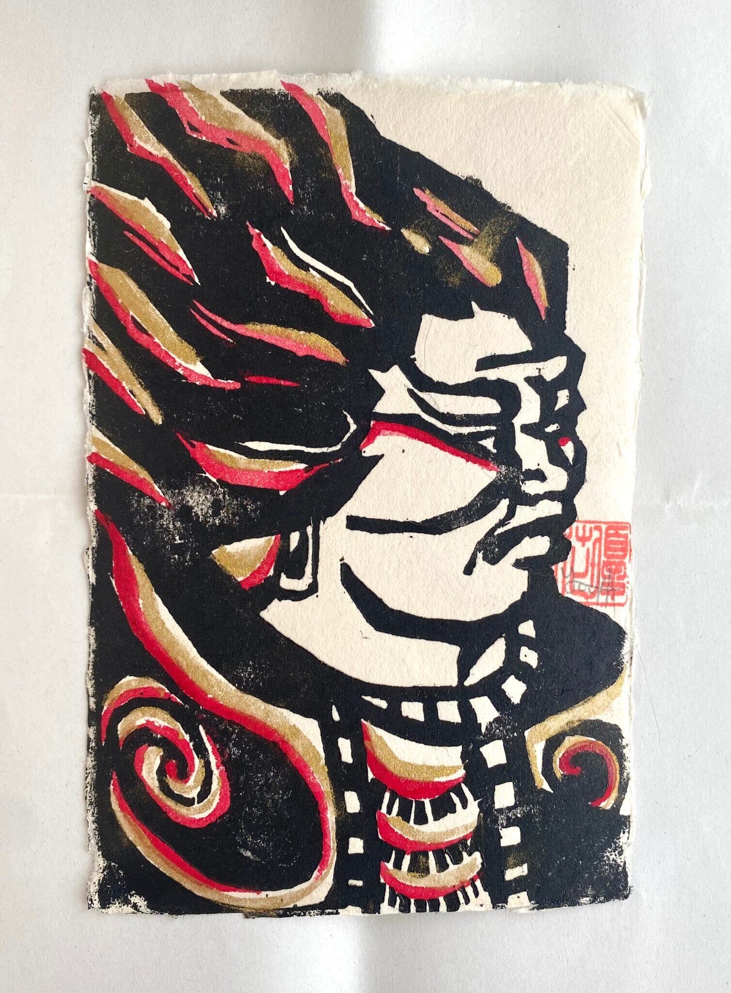 木版画ポストカード5枚セット | woodblockjiu