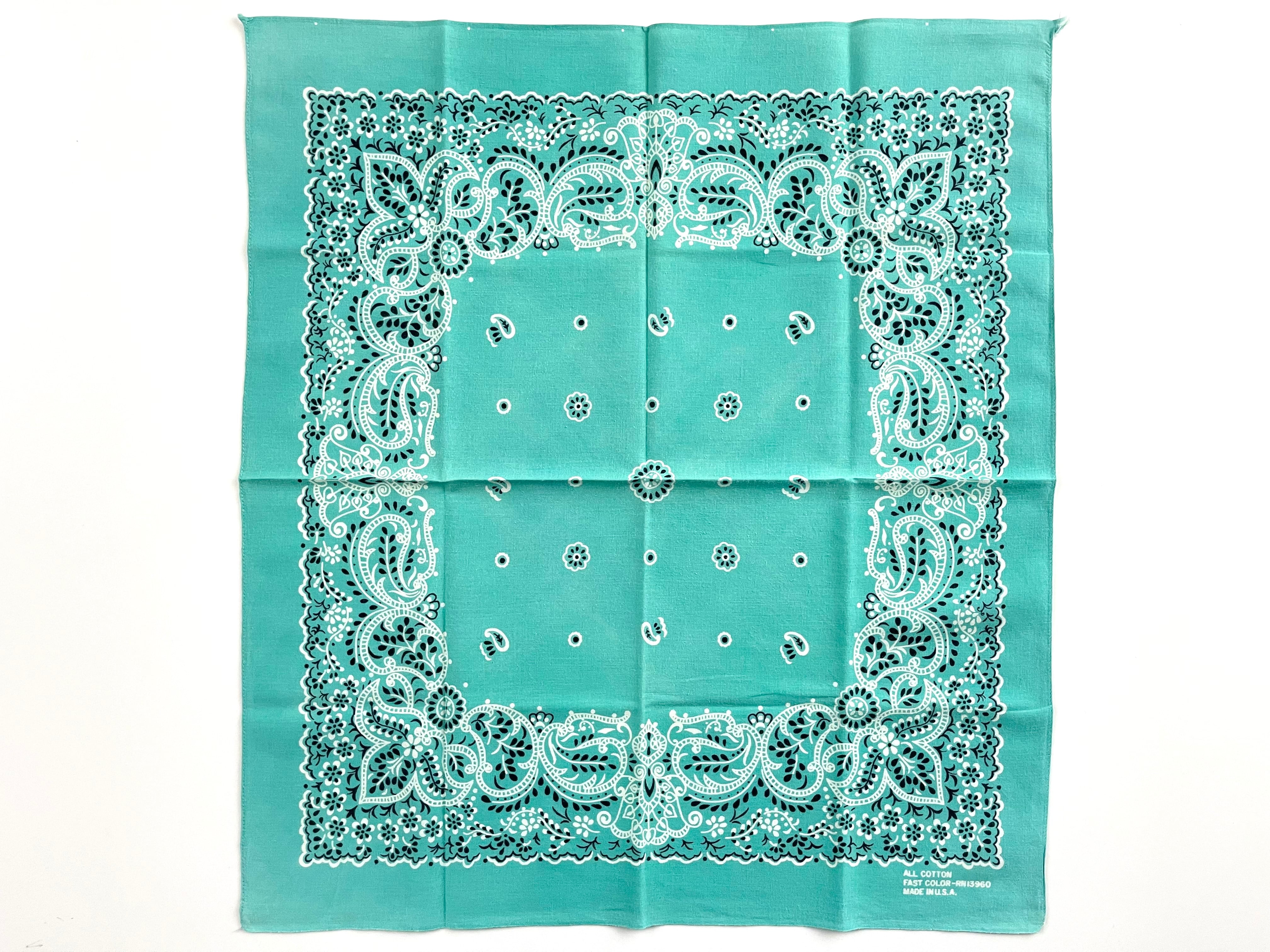 ターコイズブルー】RN13960 ヴィンテージバンダナ | swallows