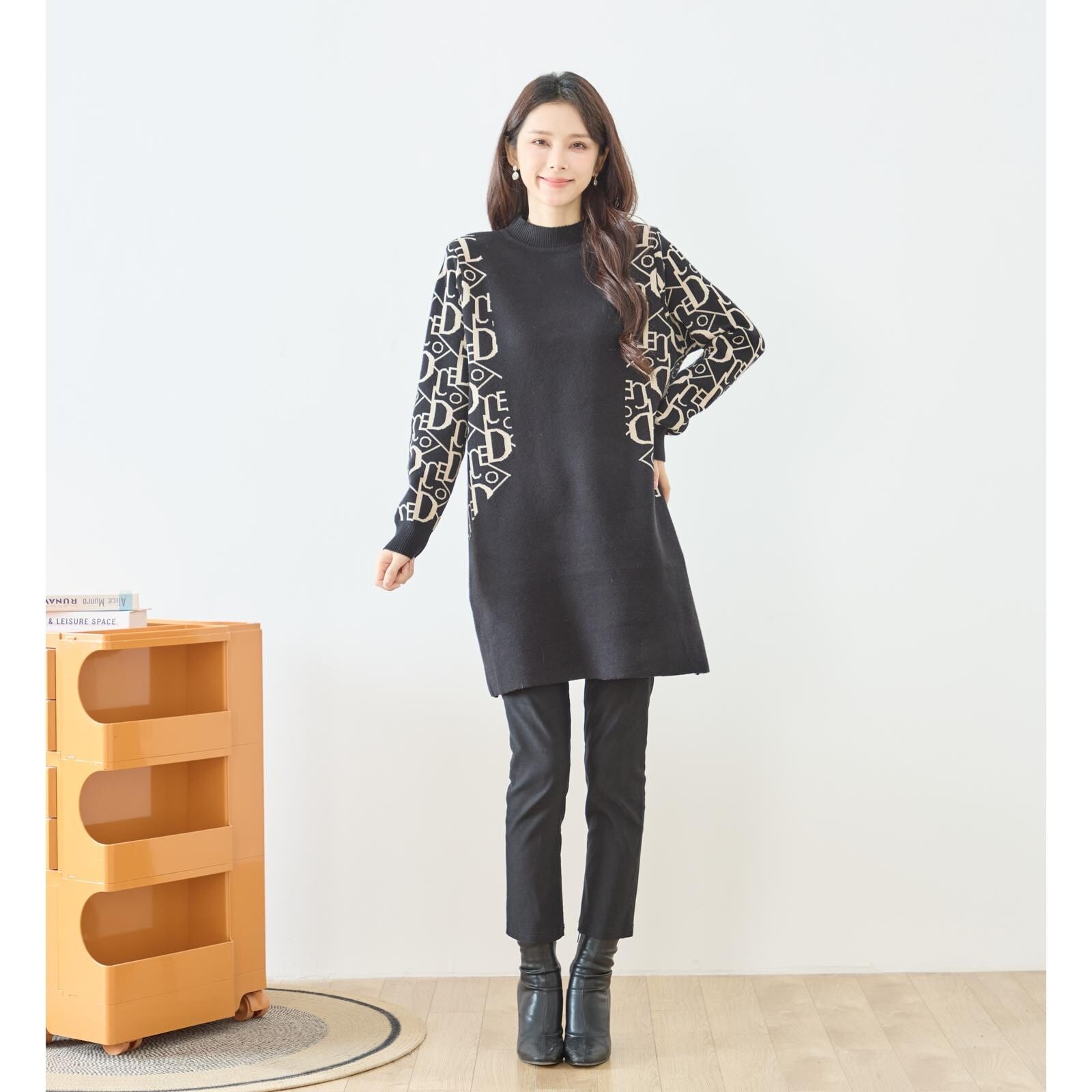 【M〜L】ニットチュニック(N15-262A)