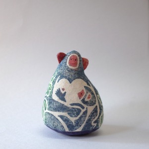 申（さる）　干支　木版手染めぬいぐるみ