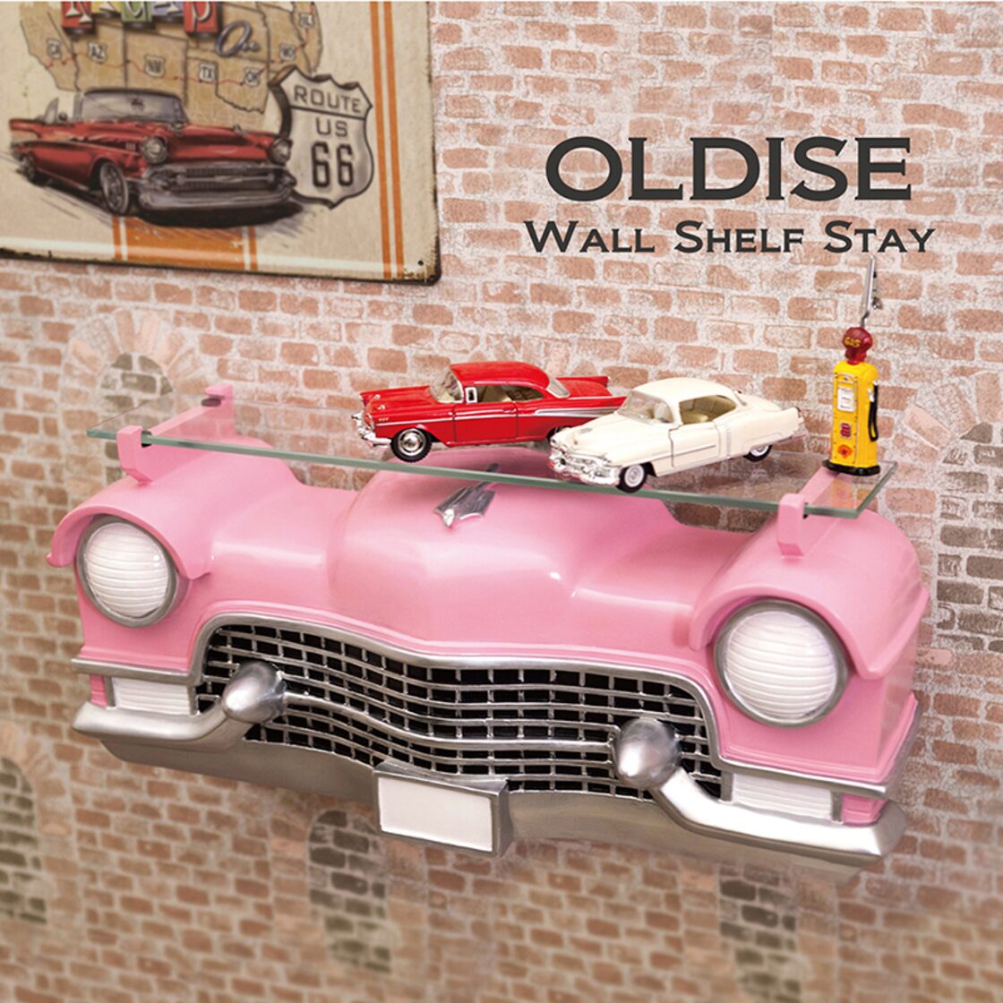 カーヘッドシェルフ PINK CAR ・シェルフ ラック 棚 車 アメ車 