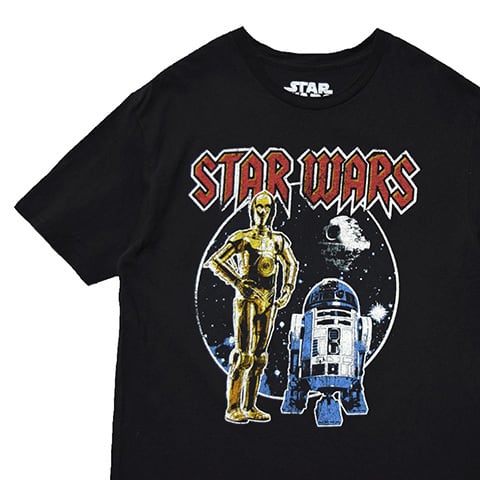 M】10S 映画 スターウォーズ C3PO R2-D2 キャラクター Tシャツ STAR