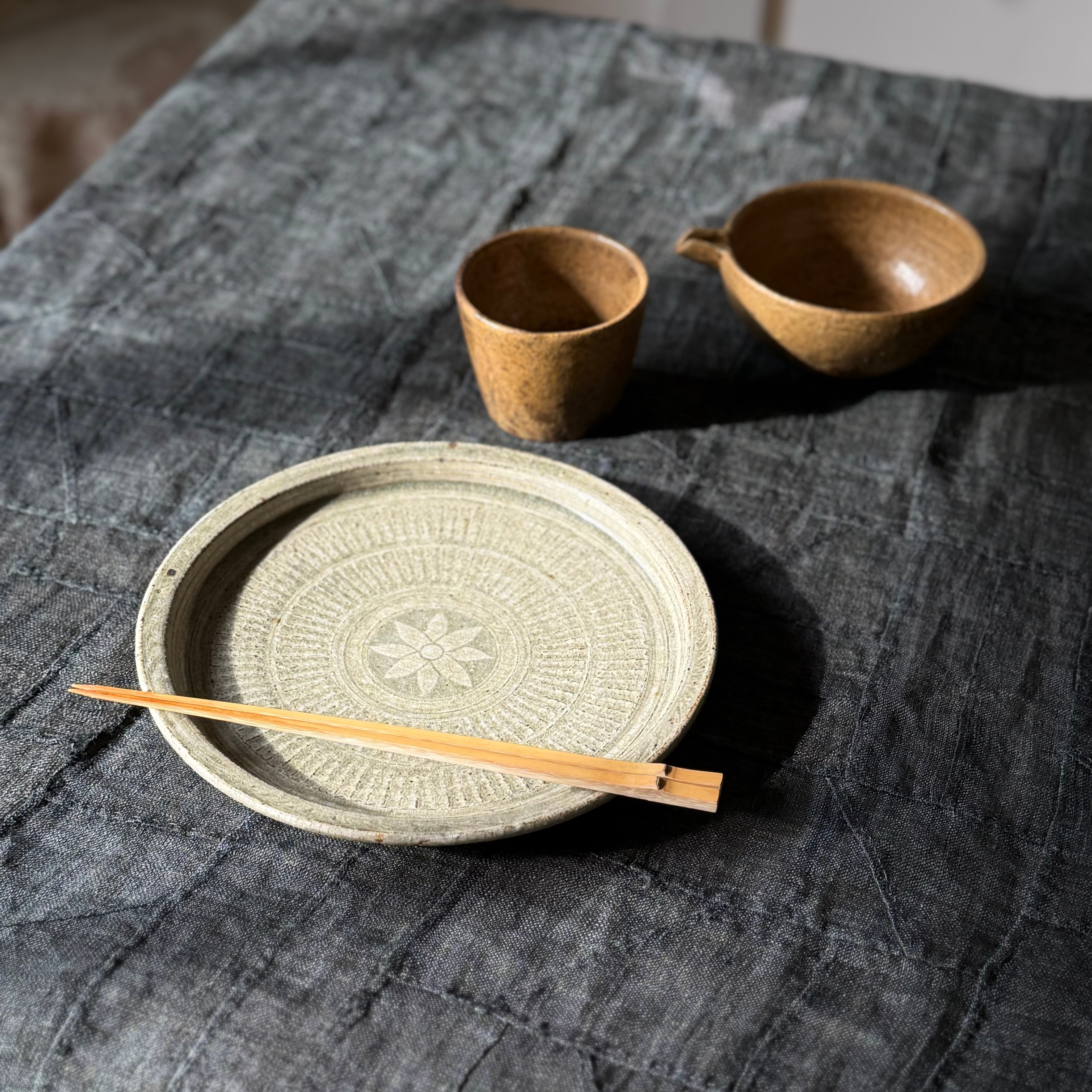 叶谷真一郎 7.5寸鍔皿 三島 | gallery 一白