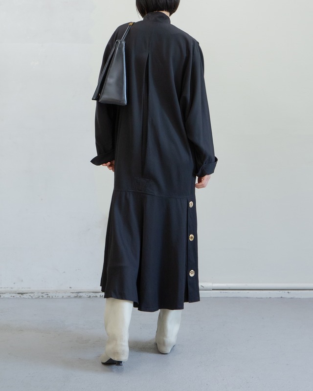 1980s dolman sleeves coat dress