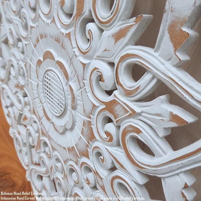 レリーフ 60cm 丸 円形 ラウンド 60R1WW-A アートパネル 木彫り