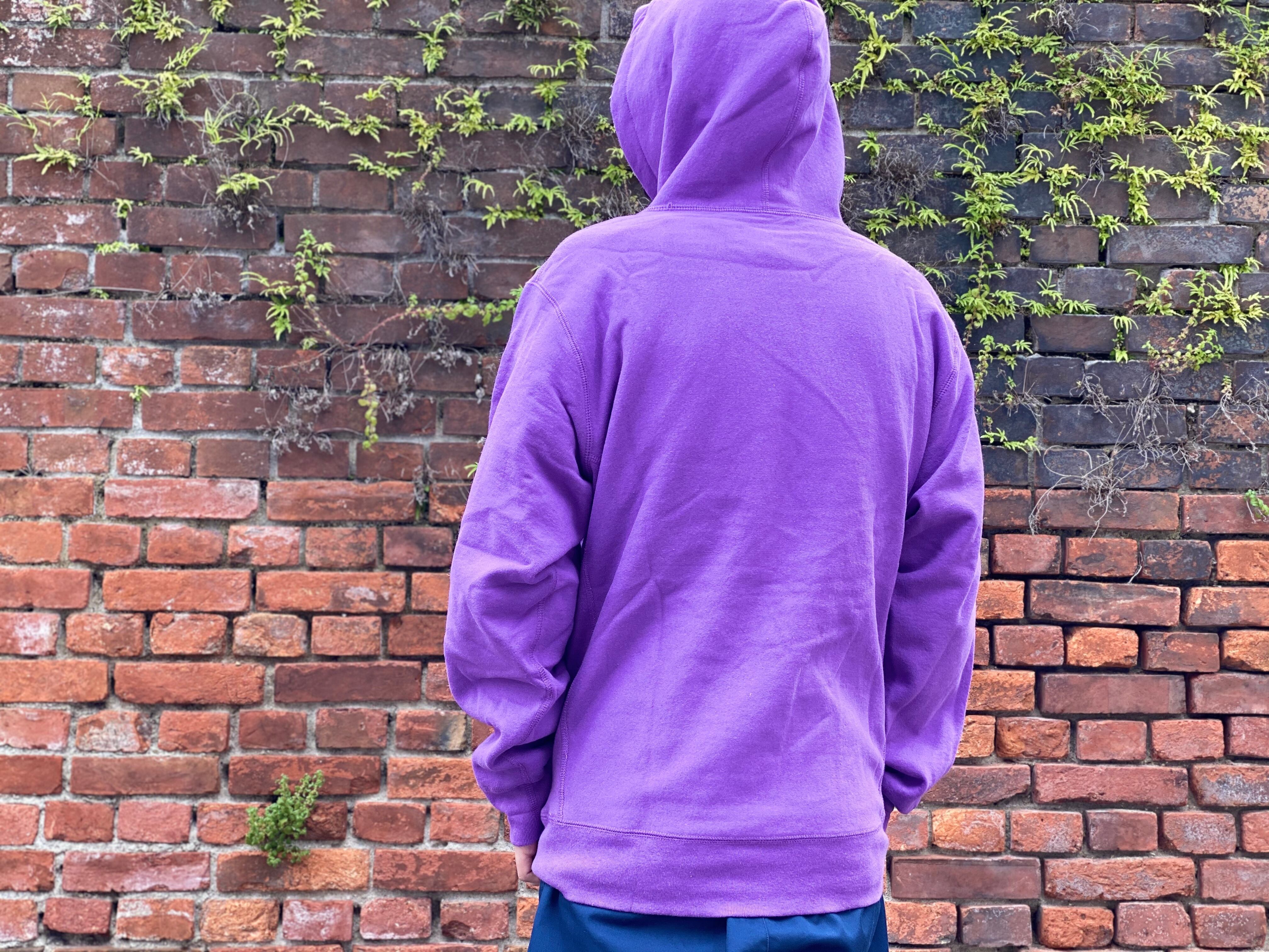 Supreme 18AW CLASSIC SCRIPT HOODED SWEATSHIRT PURPLE XL 130HF6100 