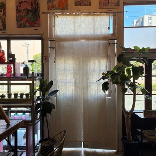 TOPANGA Homefurnishing India Cotton Slub curtain　インド　コットンスラブカーテン　110×240cm　ホワイト　白　綿　ナチュラル　ドレープカーテン　腰高窓　中厚　カーテンポール　暖簾