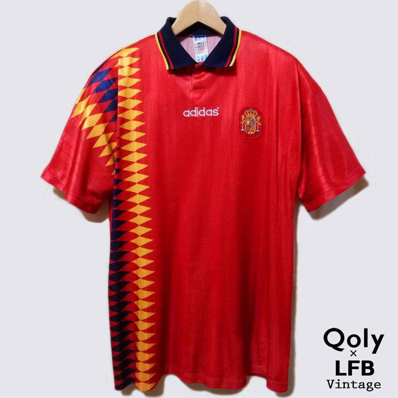 USED】スペイン代表 1994 adidas ホーム半袖 ユニフォーム（インポート