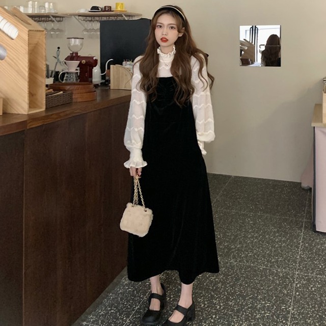 スタイルドレス スプリングルーズ薄手スカート レース 大人ガーリー スウィート キュート カジュアル 春物 レースアップ 萌量不足24755584883