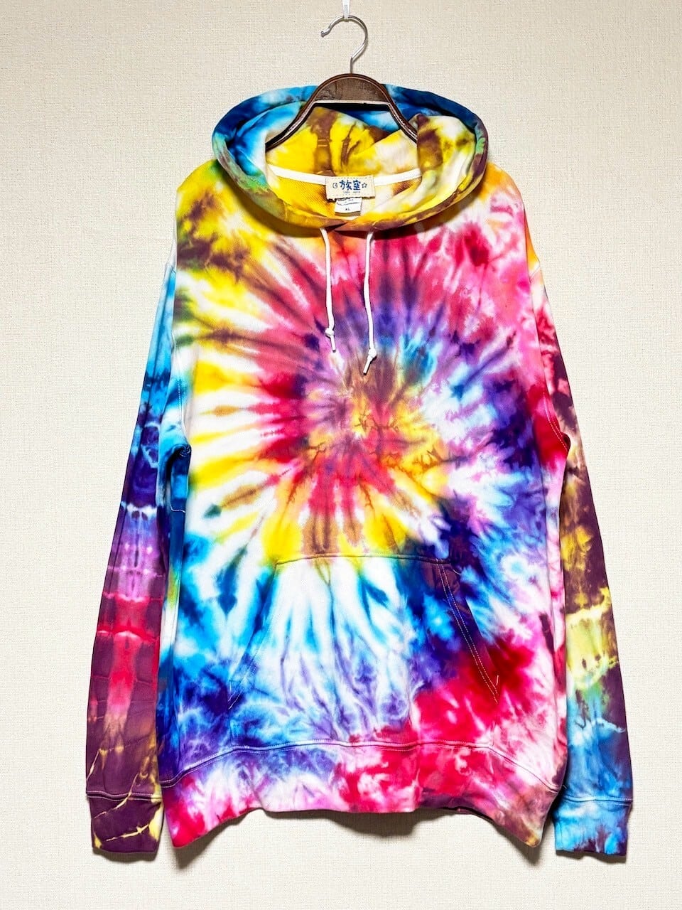 タイダイ Tie-dye プルオーバー フーディー XLサイズ カラフル