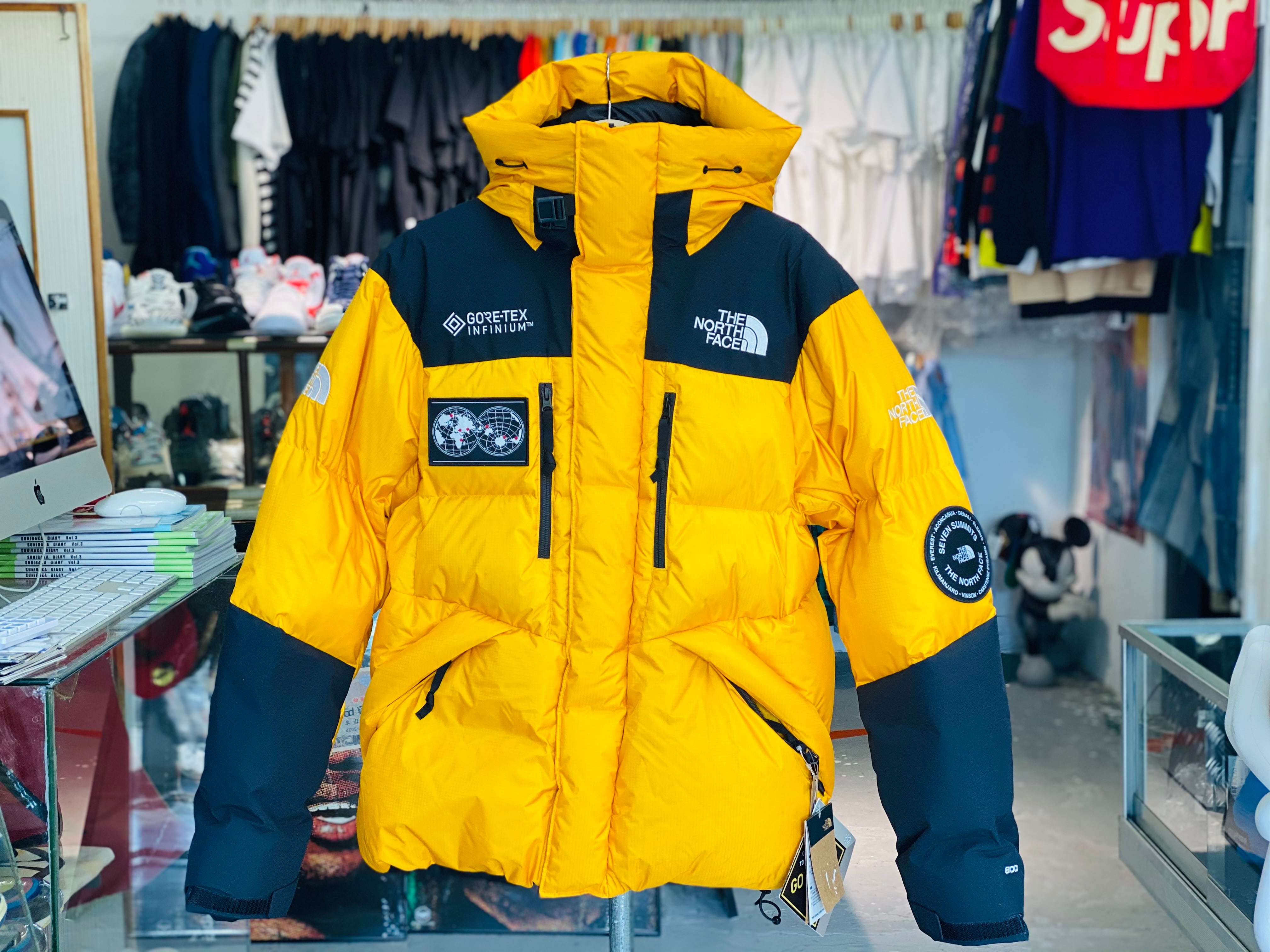 THE NORTH FACE 7 SUMMITS HIMALAYAN PARKA YELLOW SMALL ND91901R  