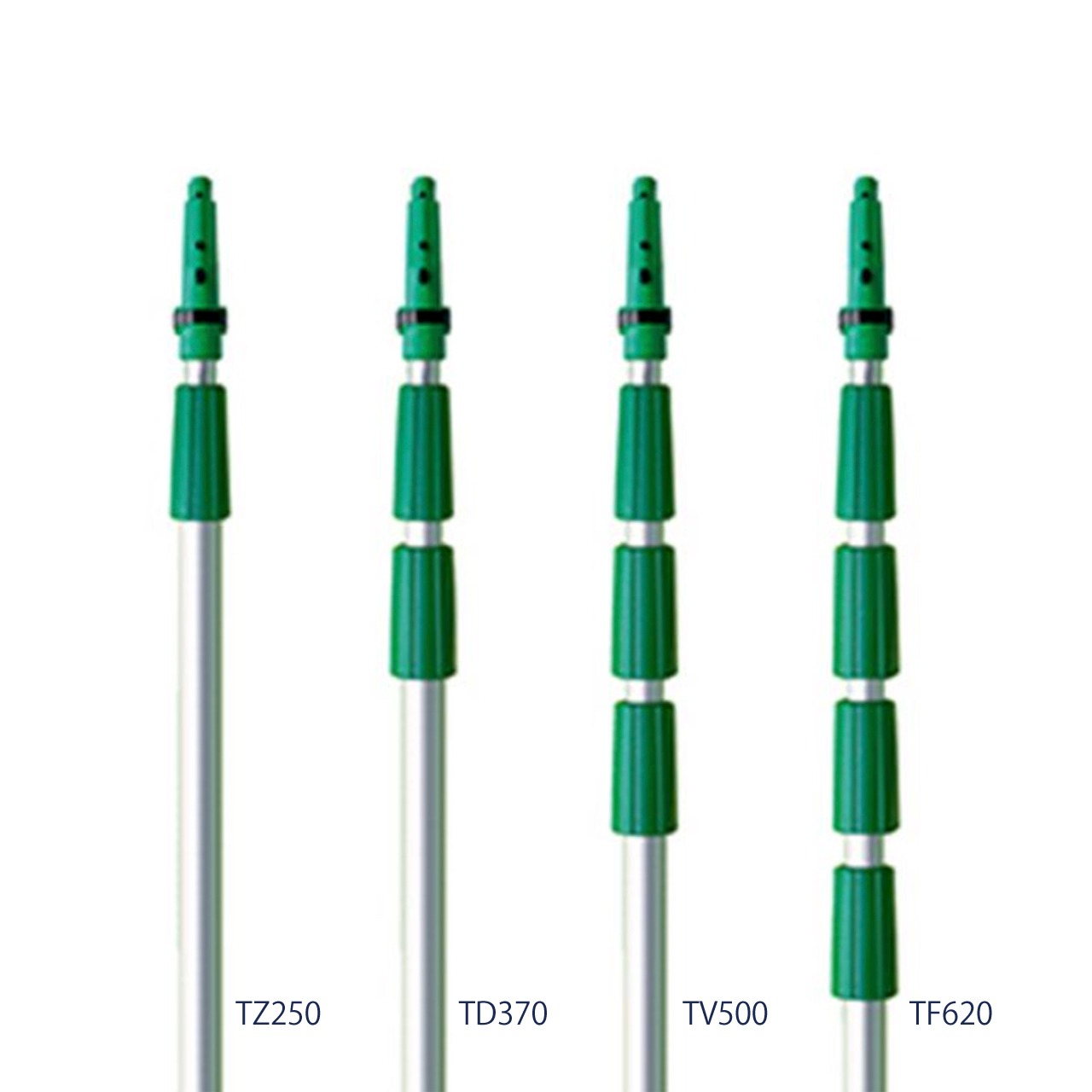 伸縮ポールシステム  ポール テレプラス　4段　5ｍ (1.25ｍ×4段)