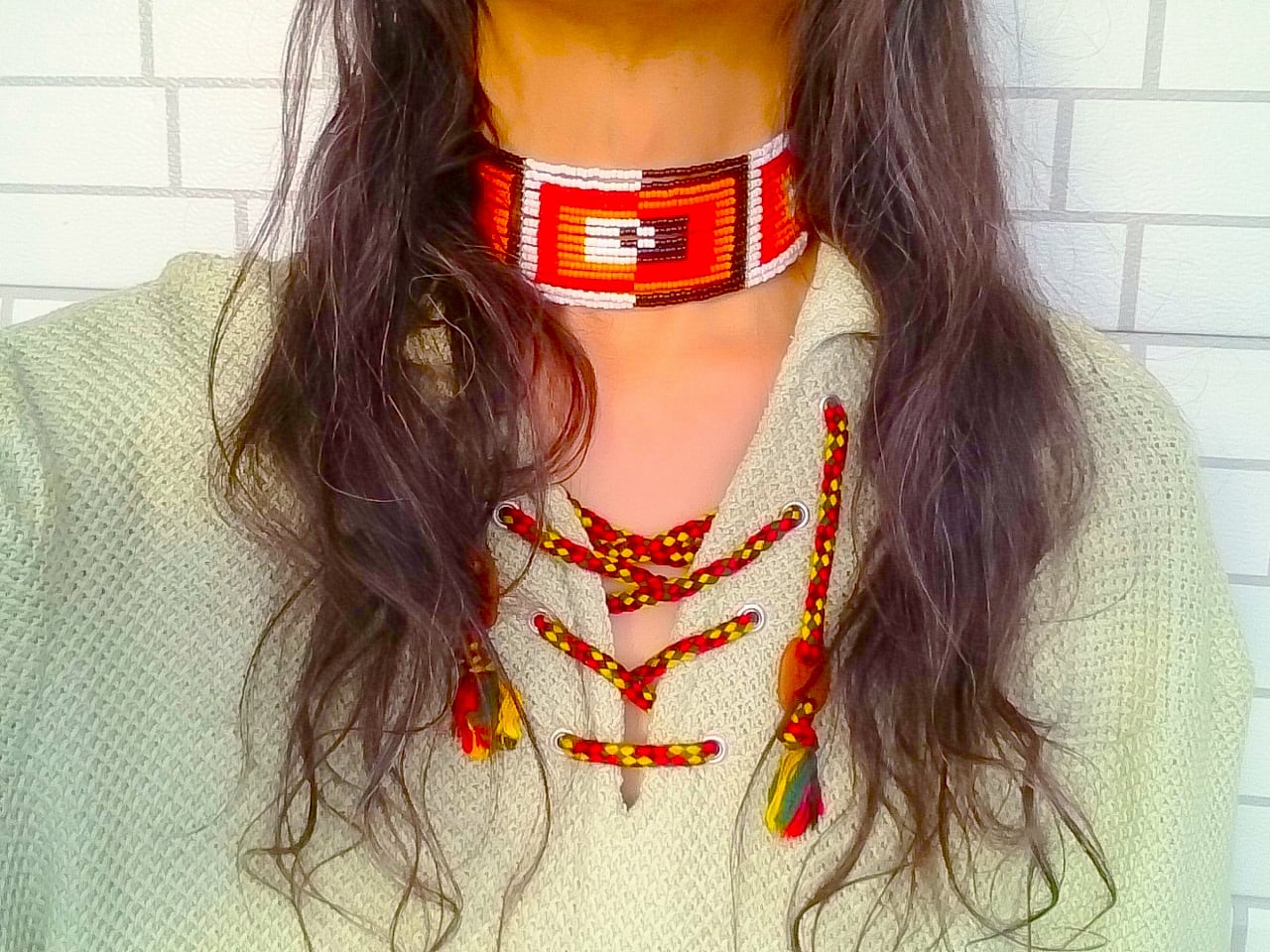 70年代レトロ・サイケ・エスニックなチョーカー | Kommon