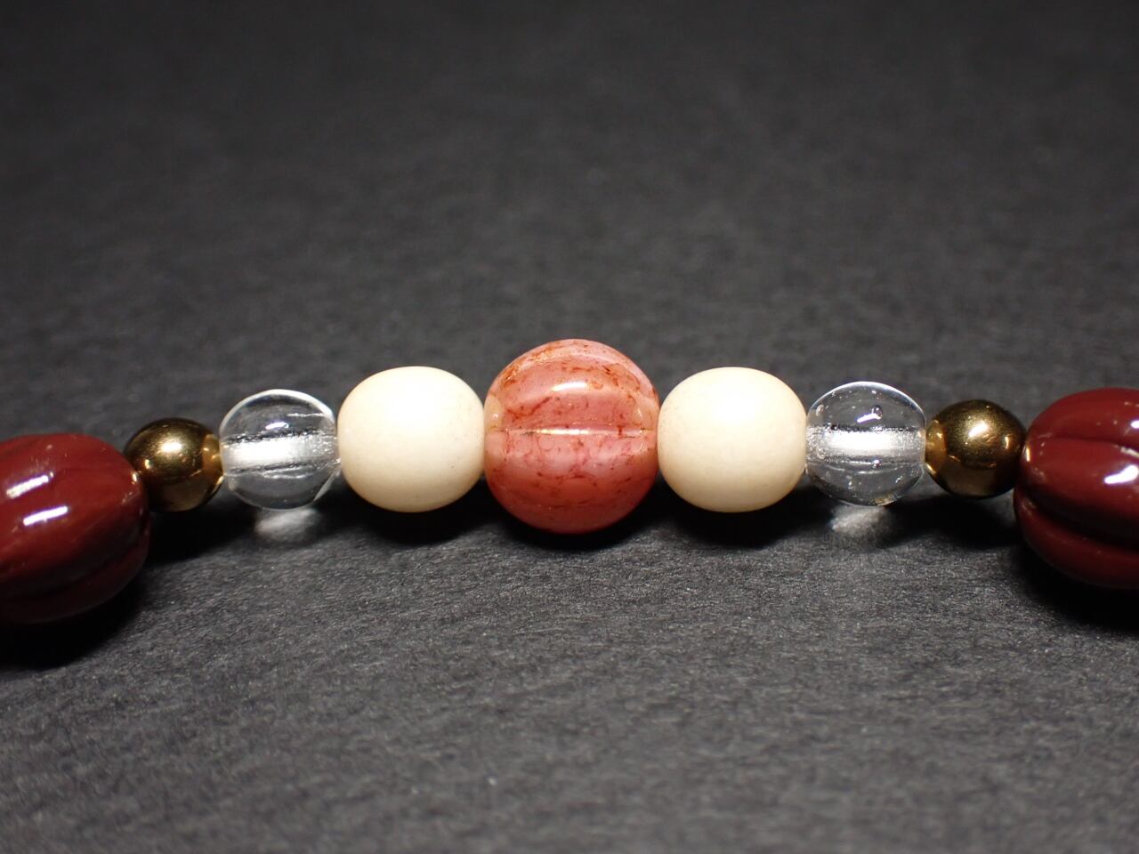 チェコビーズブレスレット《15.5cm》 G-BCL089 ハンドメイド ガラス