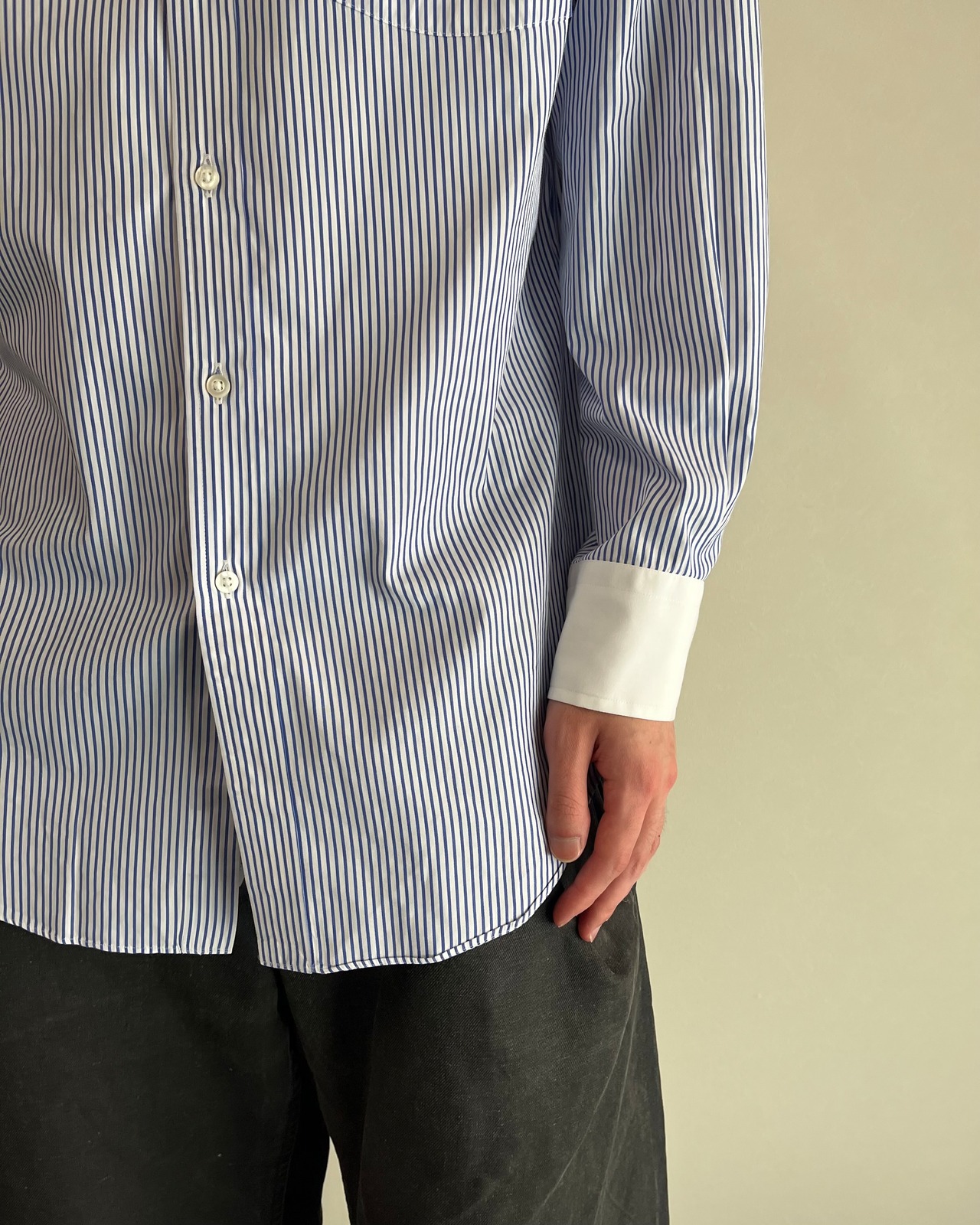 【LANVIN COLLECTION】stripe classic shirts