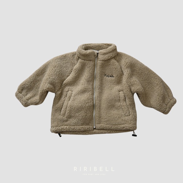 【façade】teddy zip sweater - Camel / ファサード