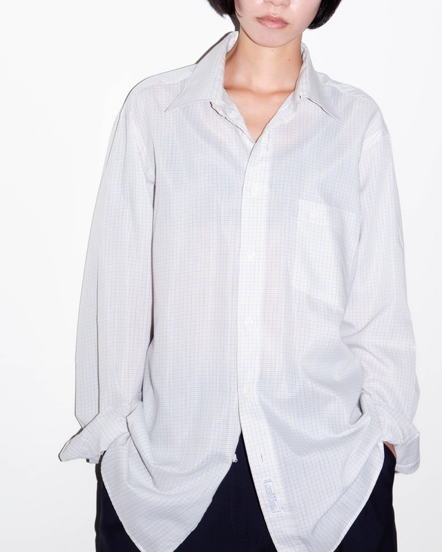 1990s Christian Dior - plaid dress shirt