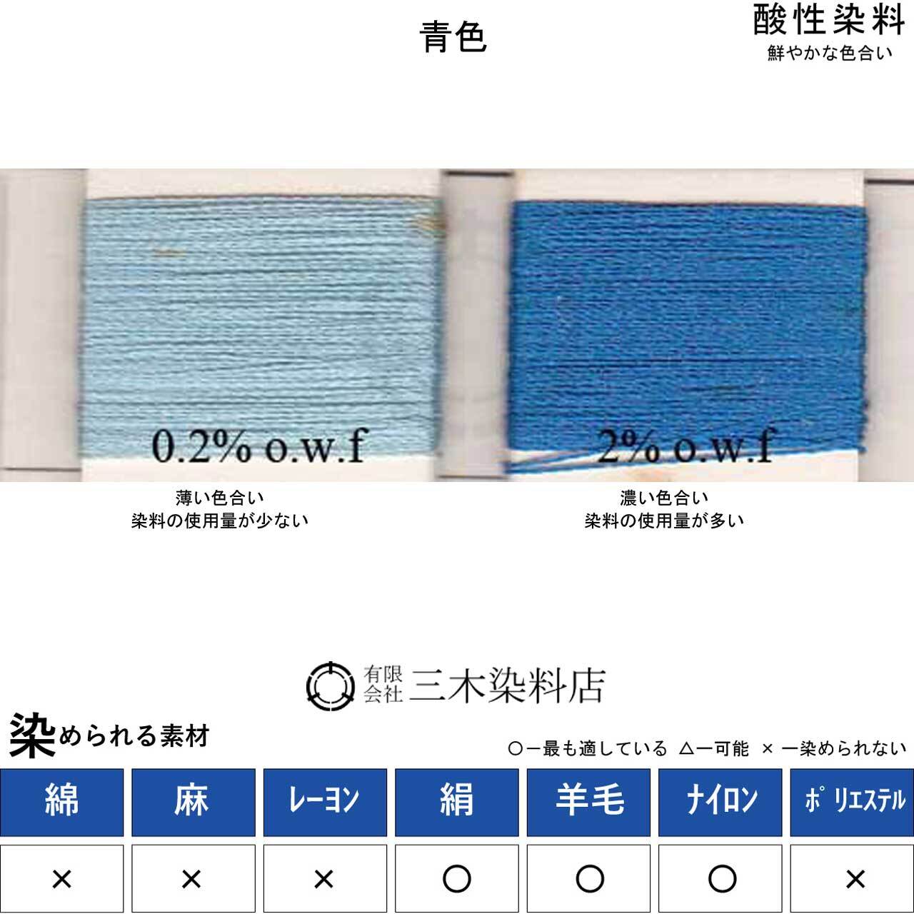 染まる 酸性染料｜絹・羊毛・ナイロンを染める｜20g｜カヤノールミーリング