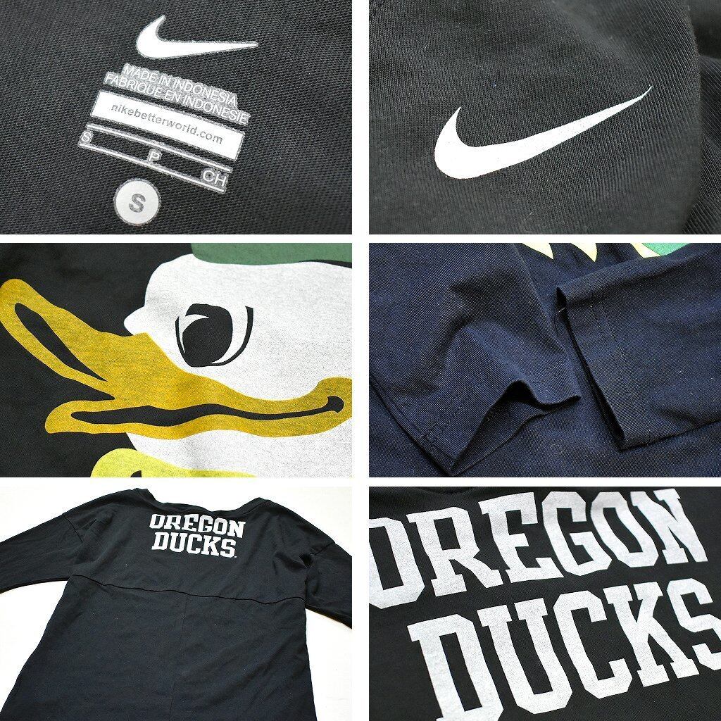 1点物◇ナイキNIKEオレゴン大学ダックス長袖ロンTシャツ古着Sメンズ 