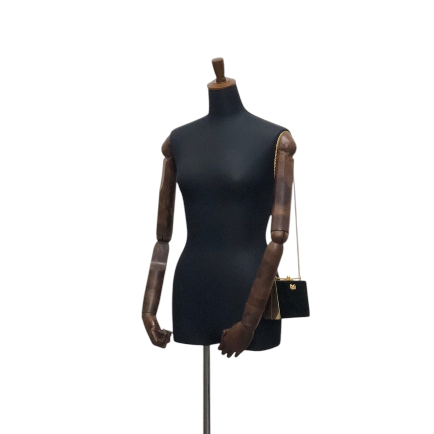 ★CELINE セリーヌ   ショルダーバッグ ブラック ホースキャリッジ スエード バニティバッグ チェーン a875h8 CELINE セリーヌ ショルダーバッグ ブラック ホースキャリッジ