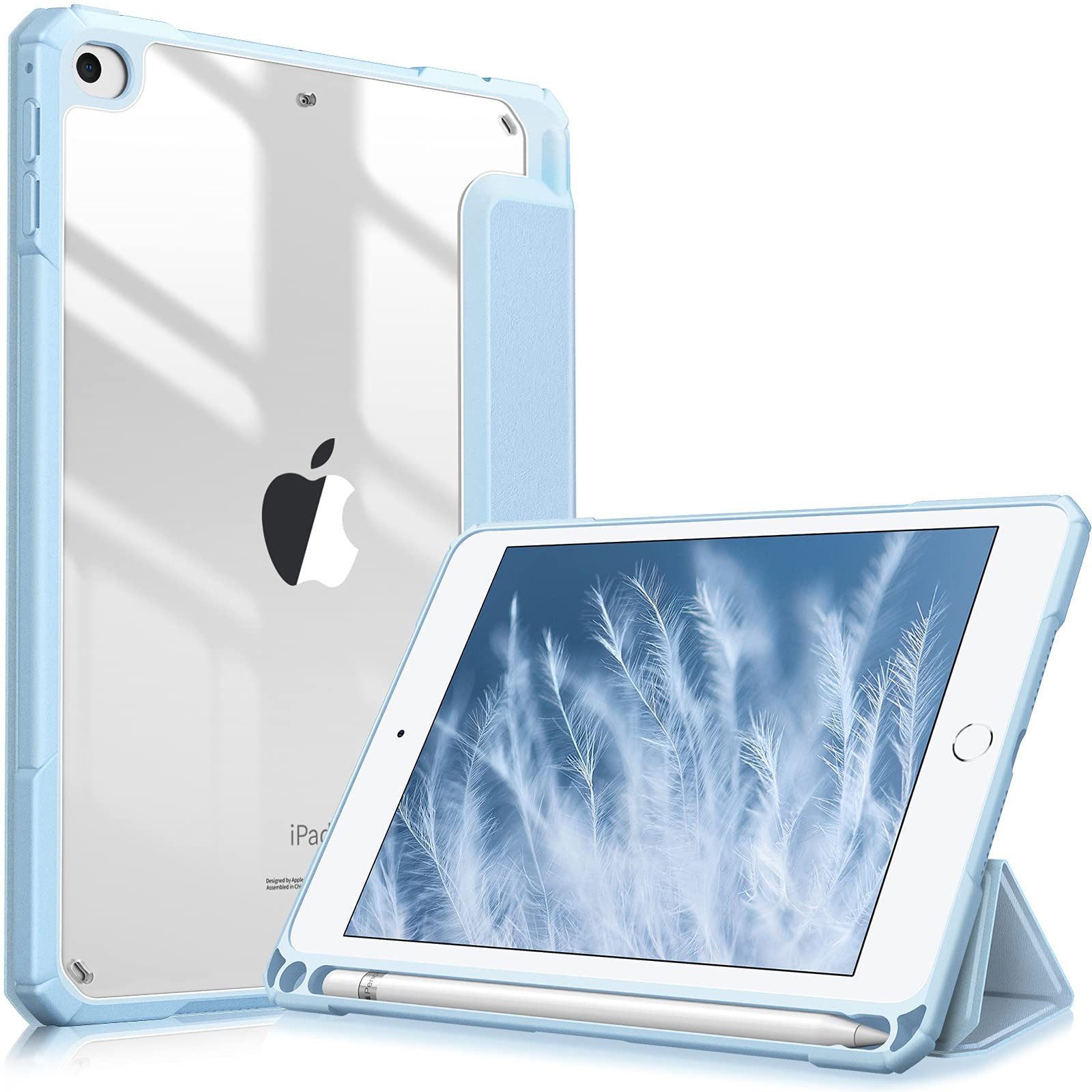 Fintie iPad Mini 5 2019 / iPad Mini 4用ケース 7.9インチ 第5世代 透明バックカバー(スカイブルー)