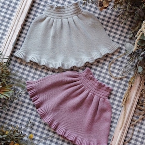 «即納»数量限定«wonny ribbon» Creamy cashmere skirt 2colors