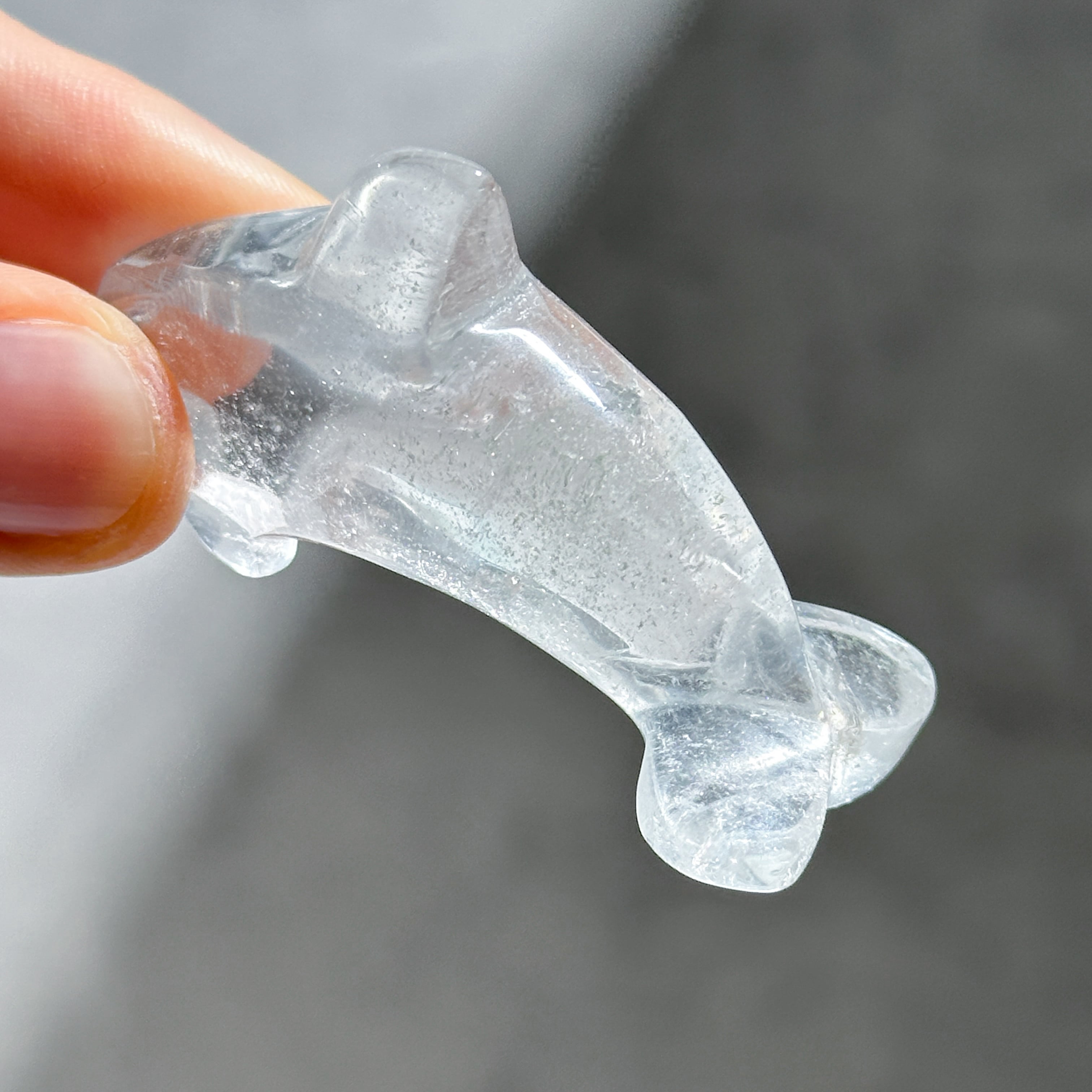 透明感◎クリアクォーツ ミニイルカ11◇Clear Quartz◇ 天然石・鉱物