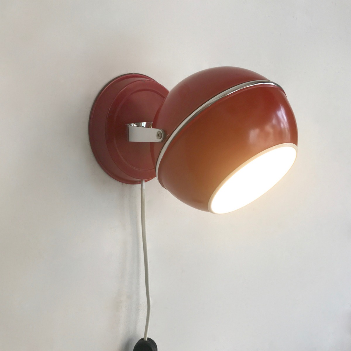 Space Age Metal Wall Lamp / Table Lamp RED 70's オランダ | Couscous Furniture