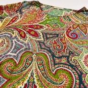 ETRO エトロ ペイズリー 総柄  ペイズリー系 ストレッチ レーヨン 半袖 Tシャツ カットソー サイズ 46 /マルチ/イタリー製/エトロファーイースト