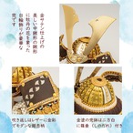 №R0755  金塗鉢兜　茶段縅 違い屏風 金彩立春　平台飾り thumbnail 4