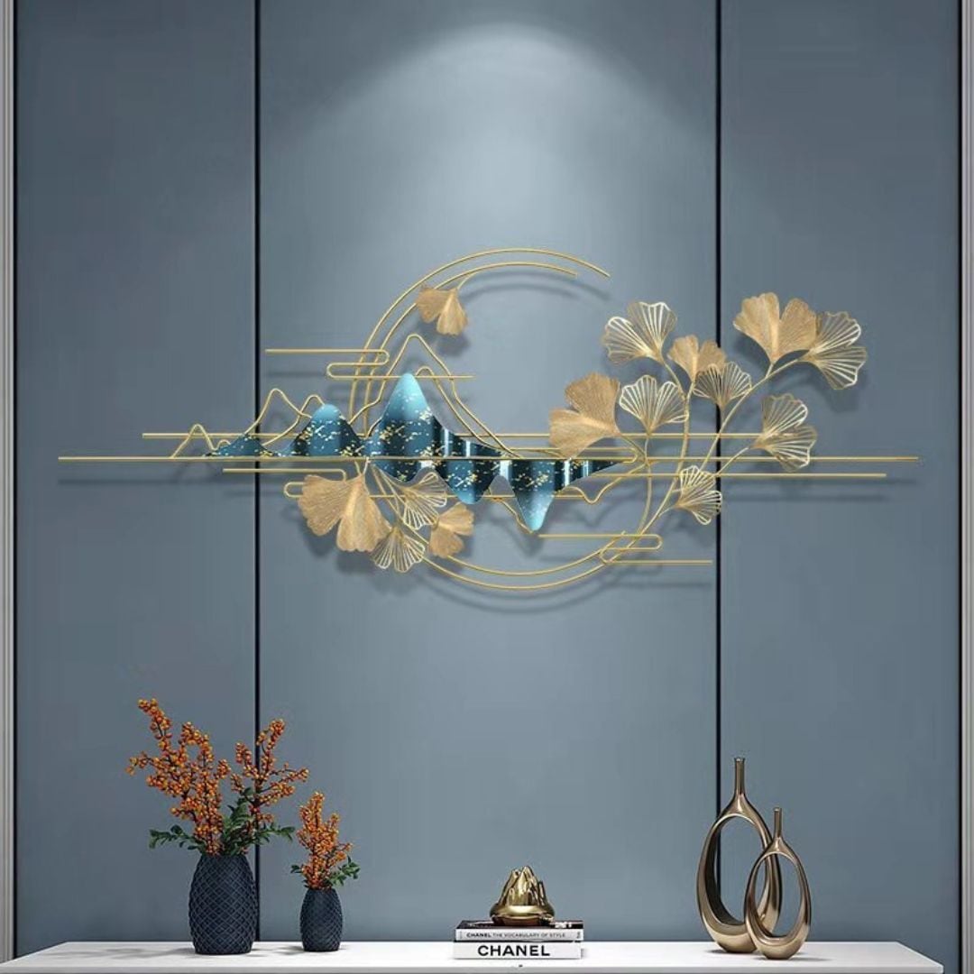 ウォールアート 壁掛けインテリア 山 銀杏 イチョウ ウォール