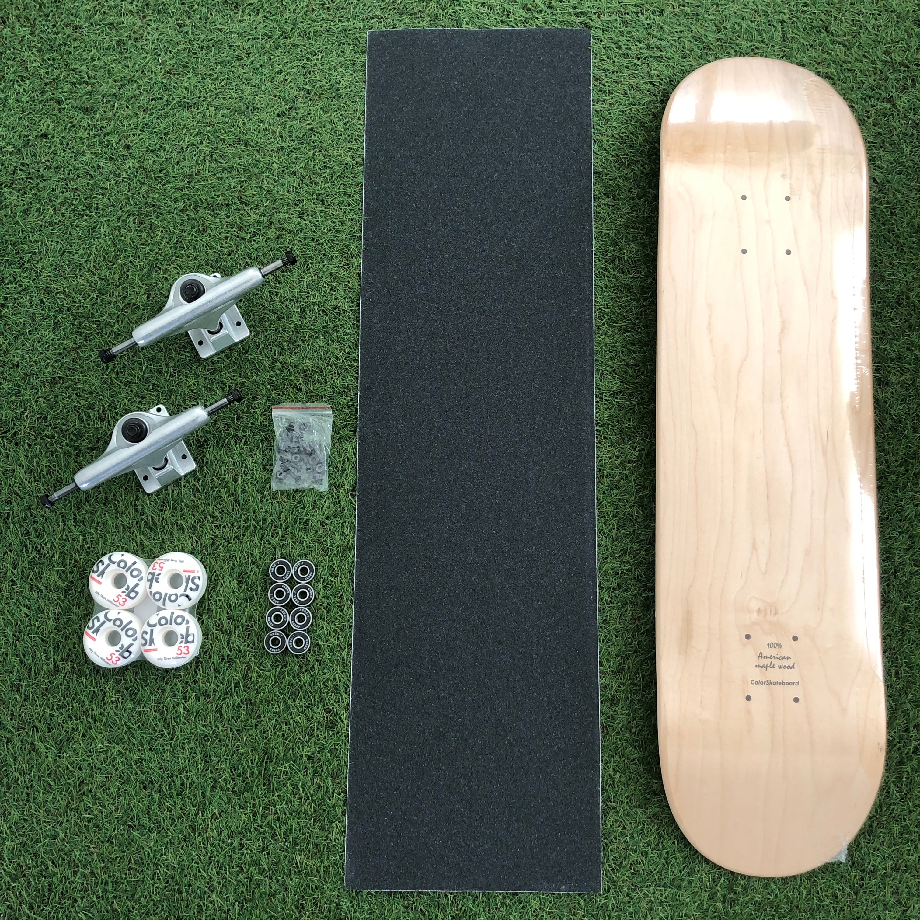 color skateboard　カラースケートボード　コンプリートセット　7.75インチ　NATURAL【スケートボード スケボー skate  skateboard デッキ トラック ウィール ベアリング ビス ナット デッキテープ インテリア 雑貨】 |