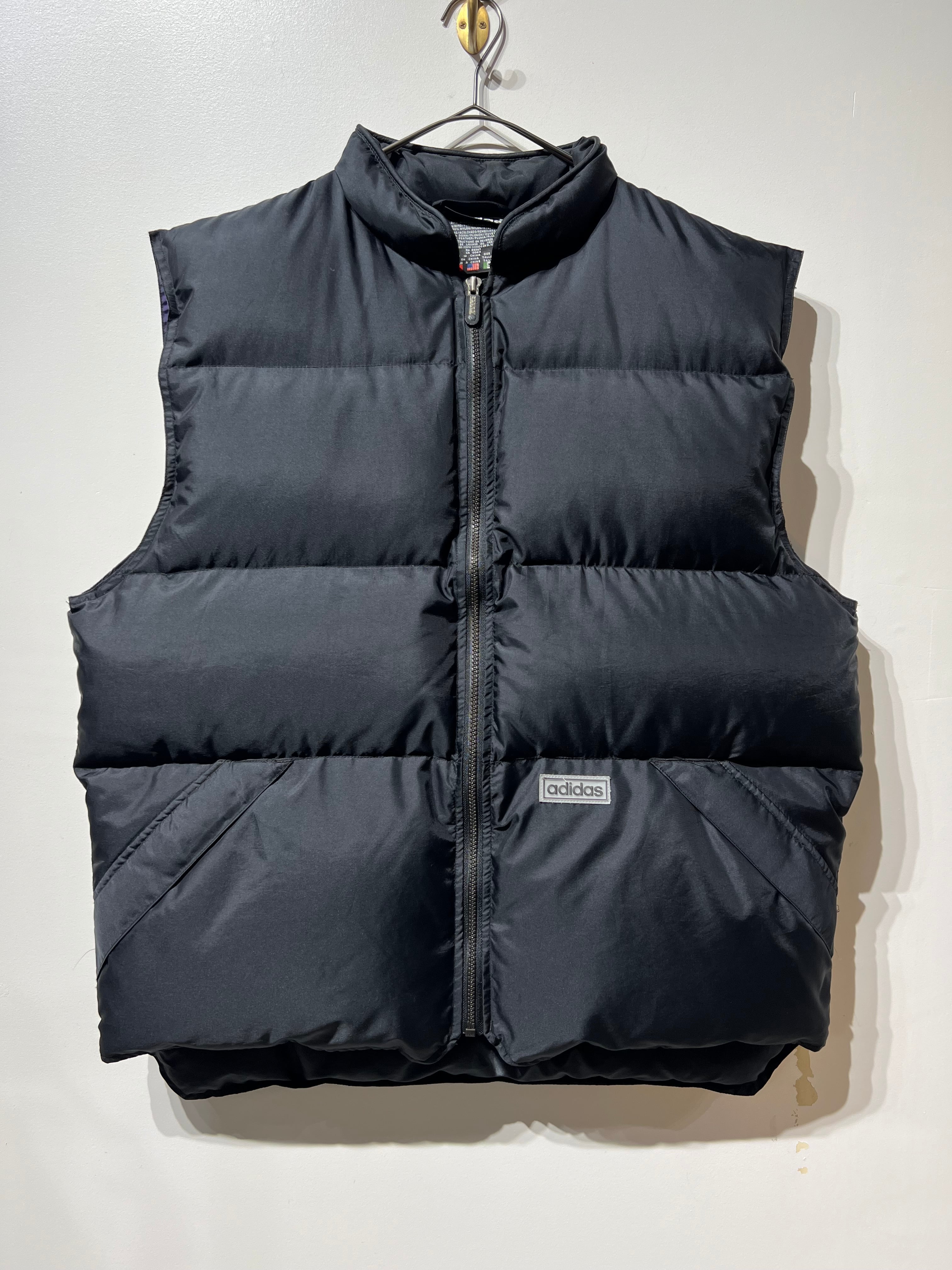 (OT1596)90’s adidas stand collar padded vest