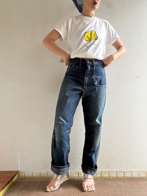 1950s Vintage Art Damage Painter Denim Pants