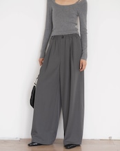 Tuck waist wide Pants T20172