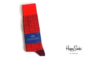 ハッピーソックス｜happy socks｜クルー丈ソックス｜Dressed Telephone Sock｜10217007｜レッド