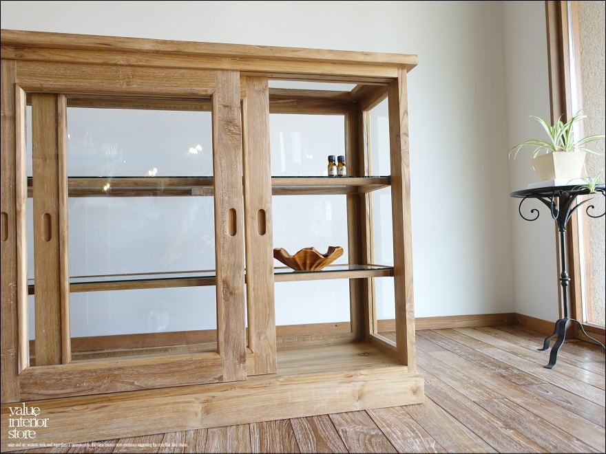 バリューインテリアストア　無垢材ガラステーブル ローテーブル リビングテーブル オーク 無垢材 強化ガラス DG 50 CT