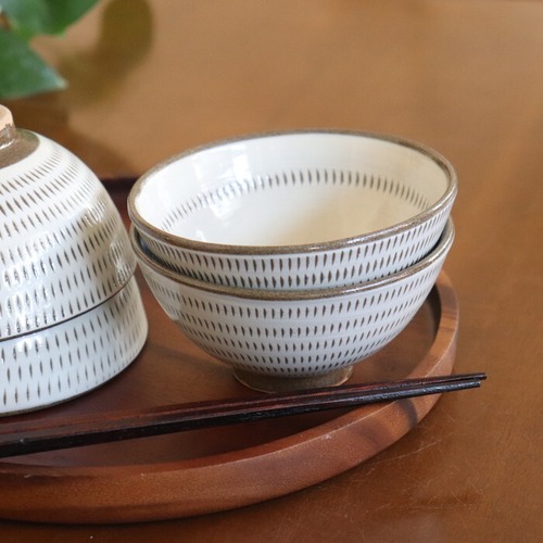 小石原焼 蔵人窯 飯碗 飛び鉋 Koishiwara-yaki Rice bowl #095