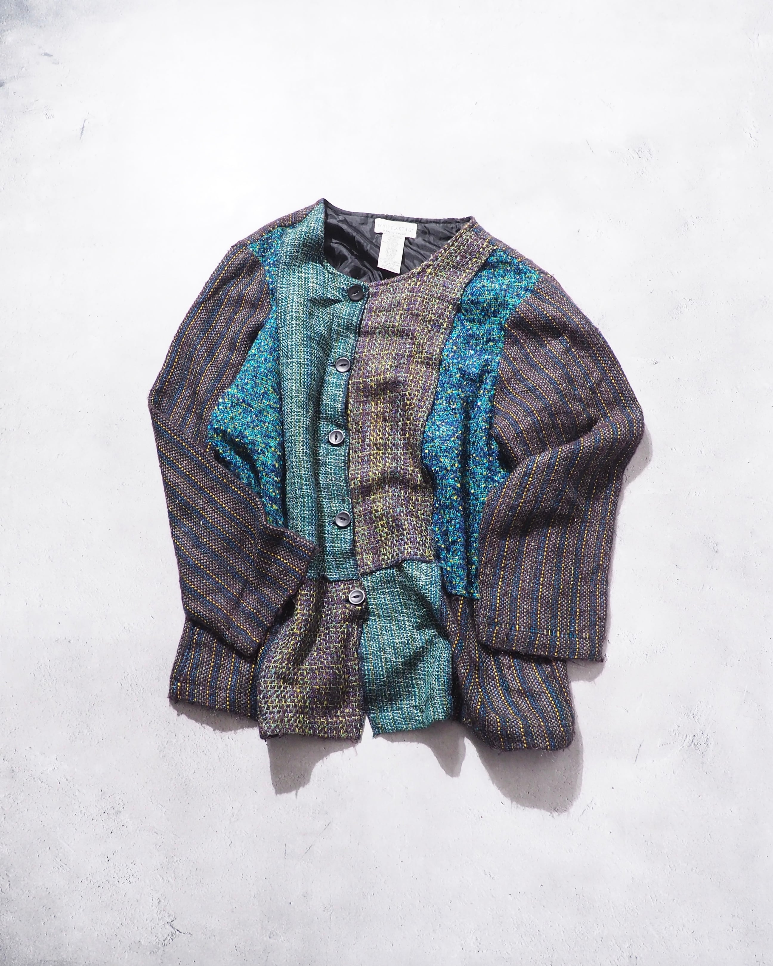 " WHITE STAG " Beautiful Cold panel Custom Patch work jacket