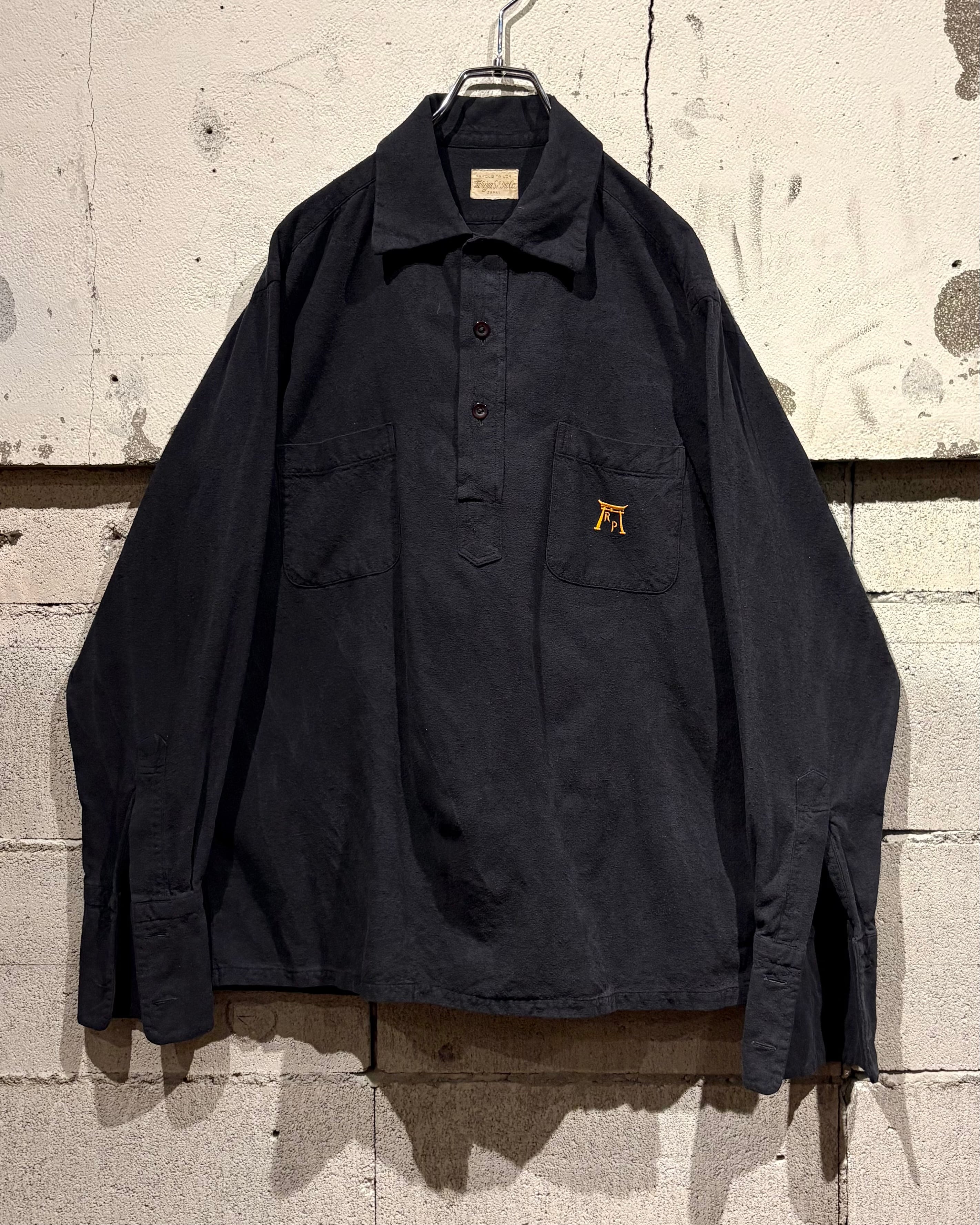 タキヤトップス3点 Caka otto】40's〜50's “TAKIYA” Custom-made Vintage L/S Raw Silk