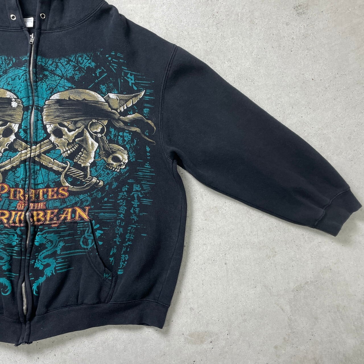 パイレーツオブカリビアンスカル刺繍スウェットXXL