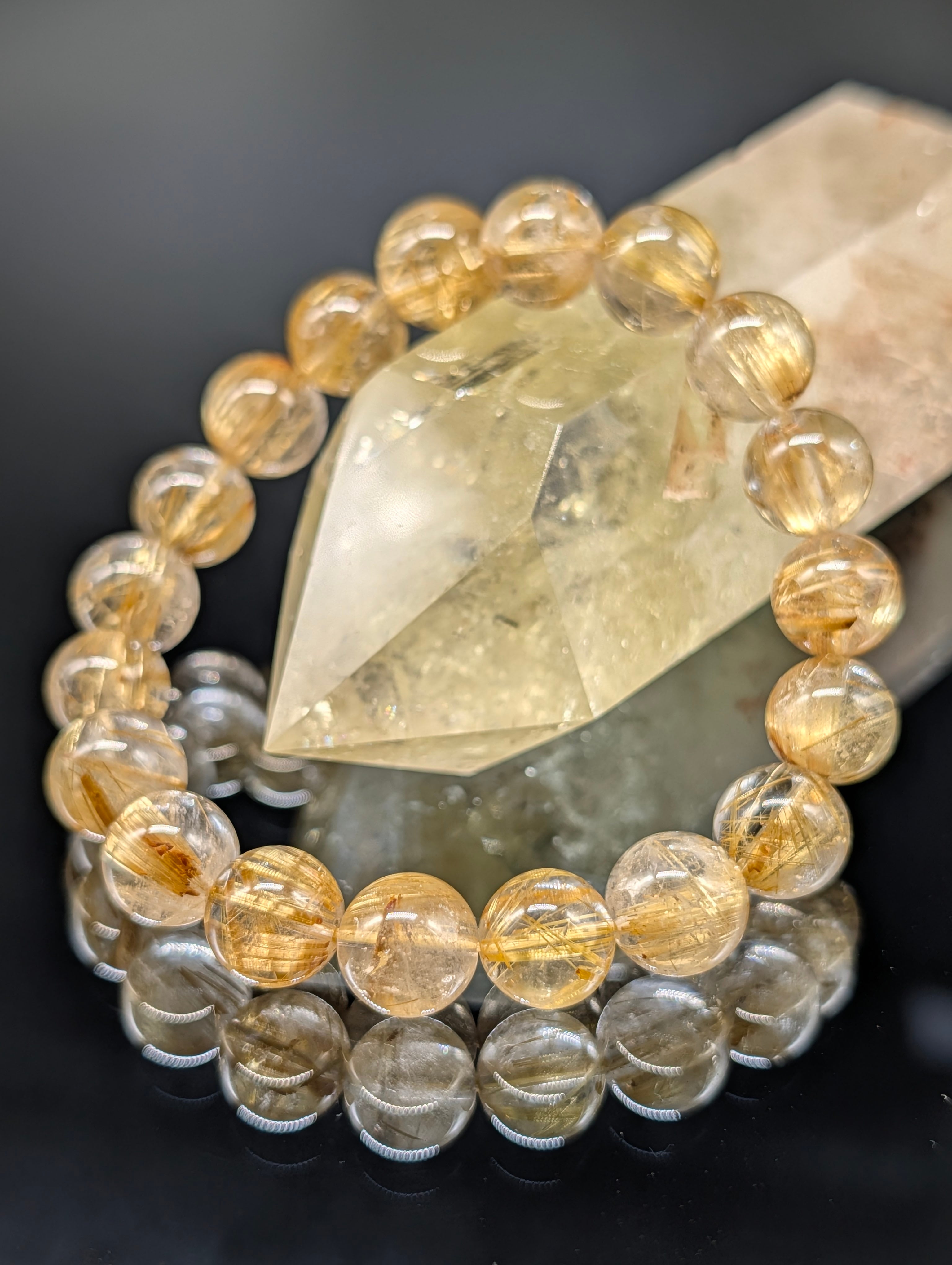 ohana smile⭐︎♡AAAAA+ゴールドタイチンルチルブレスレット