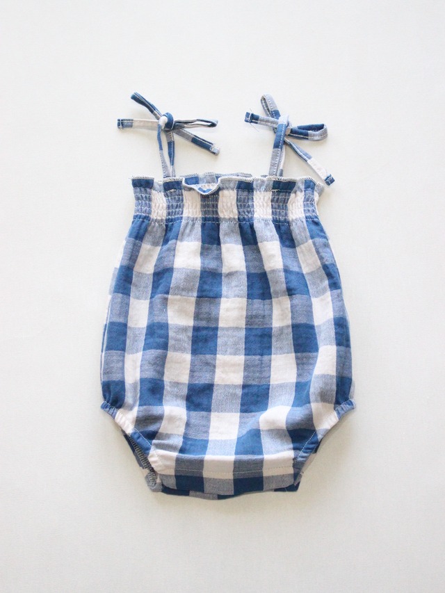 organic zoo  Pottery Blue Gingham Spaghetti  Bodysuit