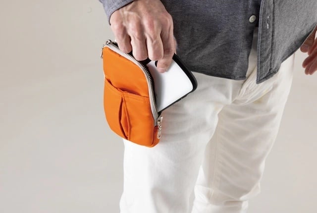 着脱1秒】ポケット取付式ポーチ サッソート L｜手ぶらでスマホ・財布を