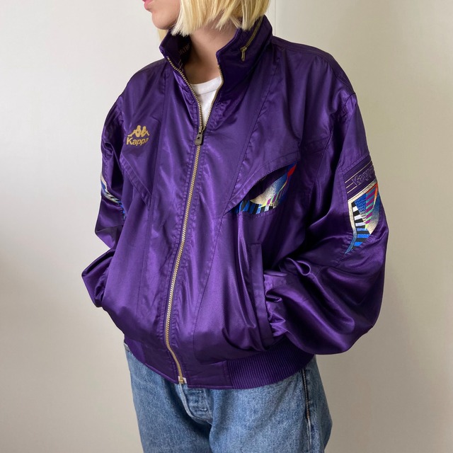 90年代 ヴィンテージ KAPPA カッパ 切替 フード収納型 ジャージ 