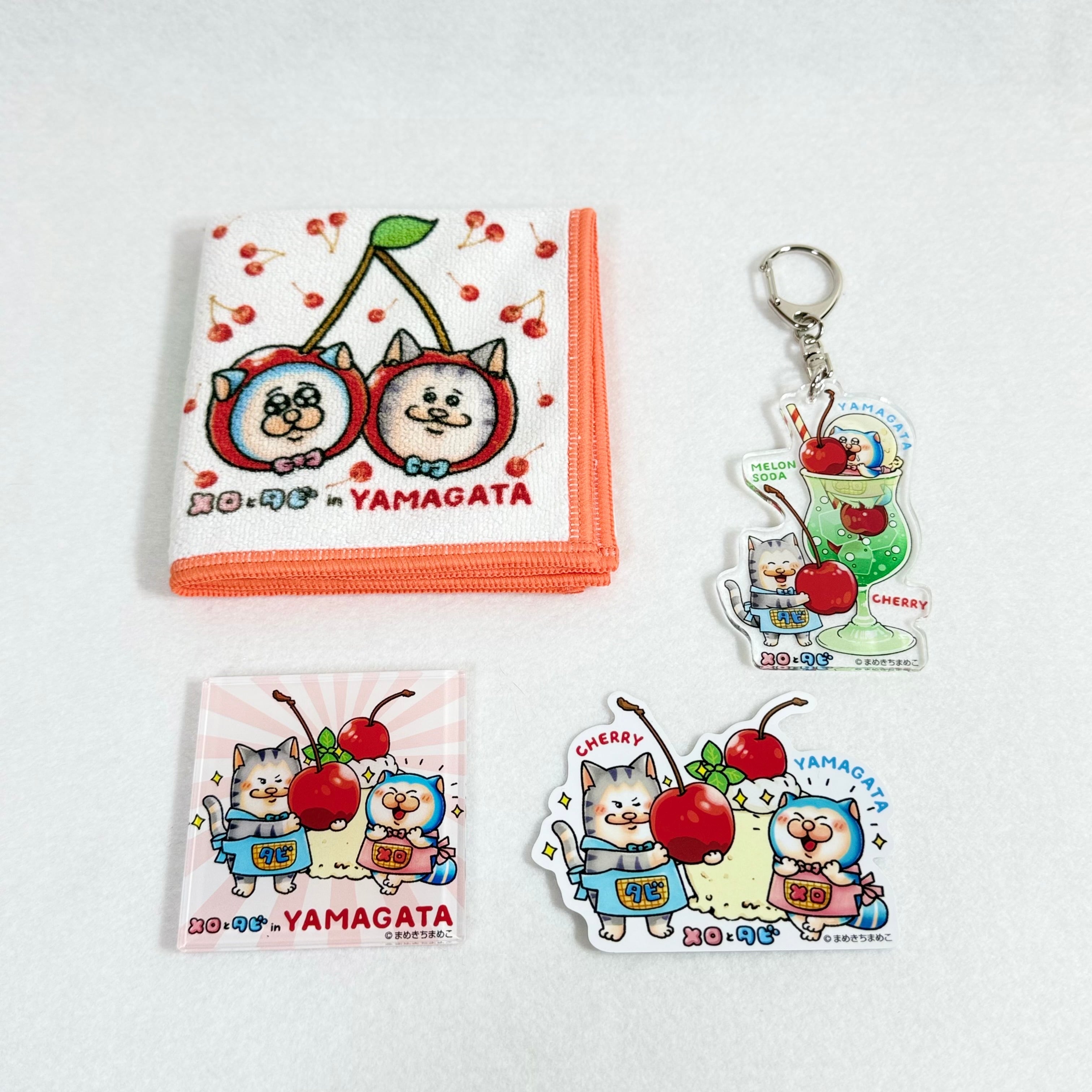 メロとタビ山形 さくらんぼ ステッカー | TORCH-Online Shop-