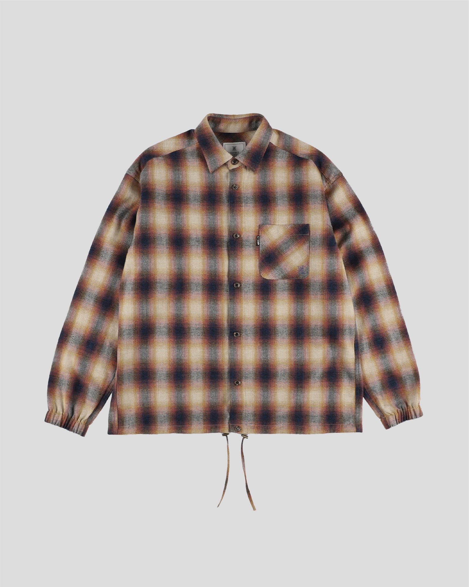 OMBRE CHECK SHIRTS JACKET YELLOW