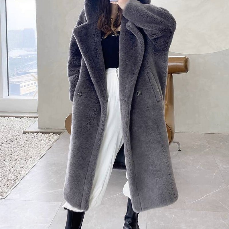 テディベアコート フード ロングコート 10433 | Puamelia