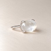 nacoの白蝶貝×水晶リング