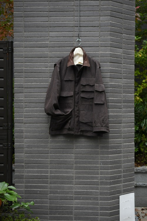 KAPTAIN SUNSHINE / Wool Herringbone Explorer Jacket (Top Brown)